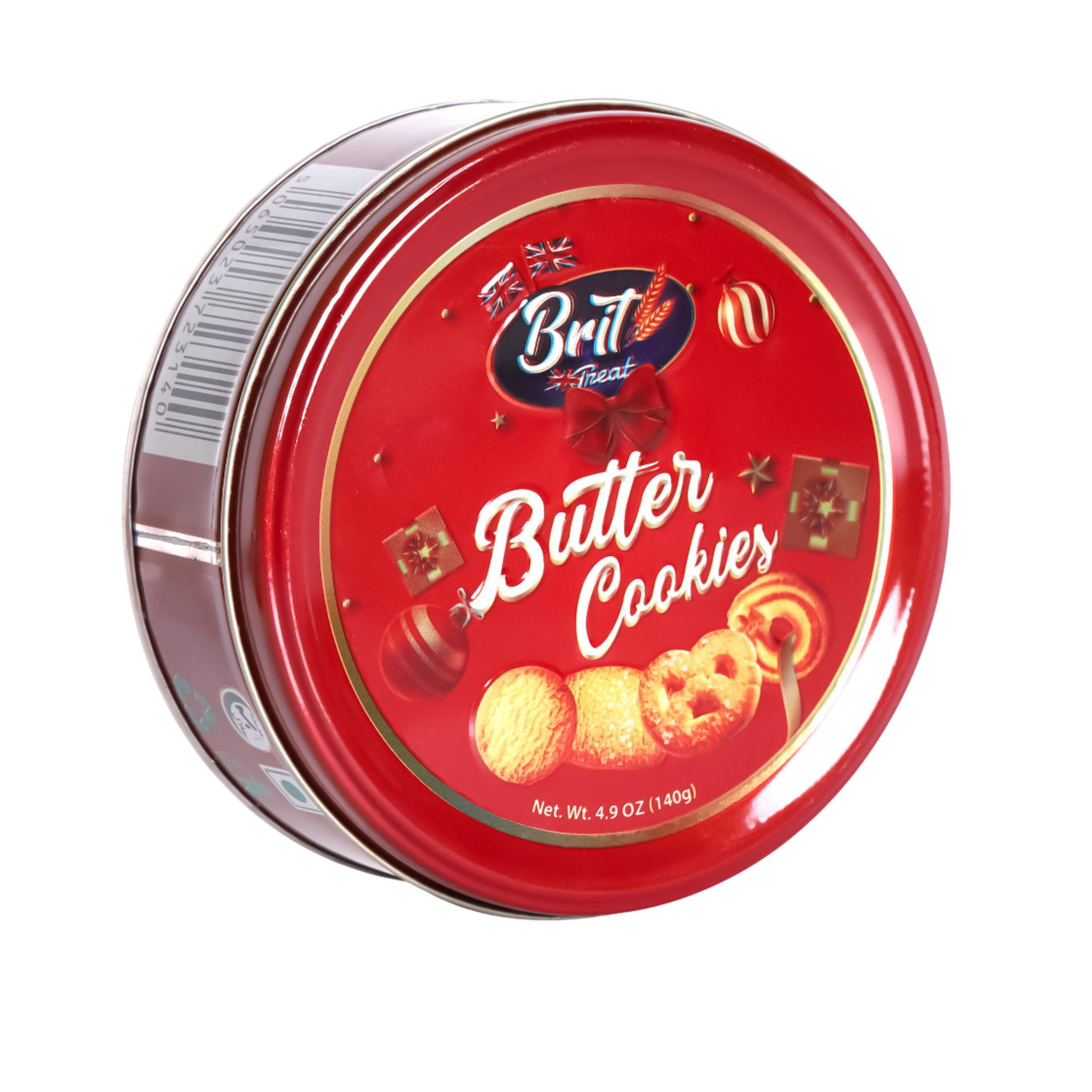 Red Brit Treat Butter Cookies Tin